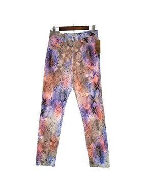 NWT Aphrodite Snake Print Rainbow Mermaid Scale Jeans 13